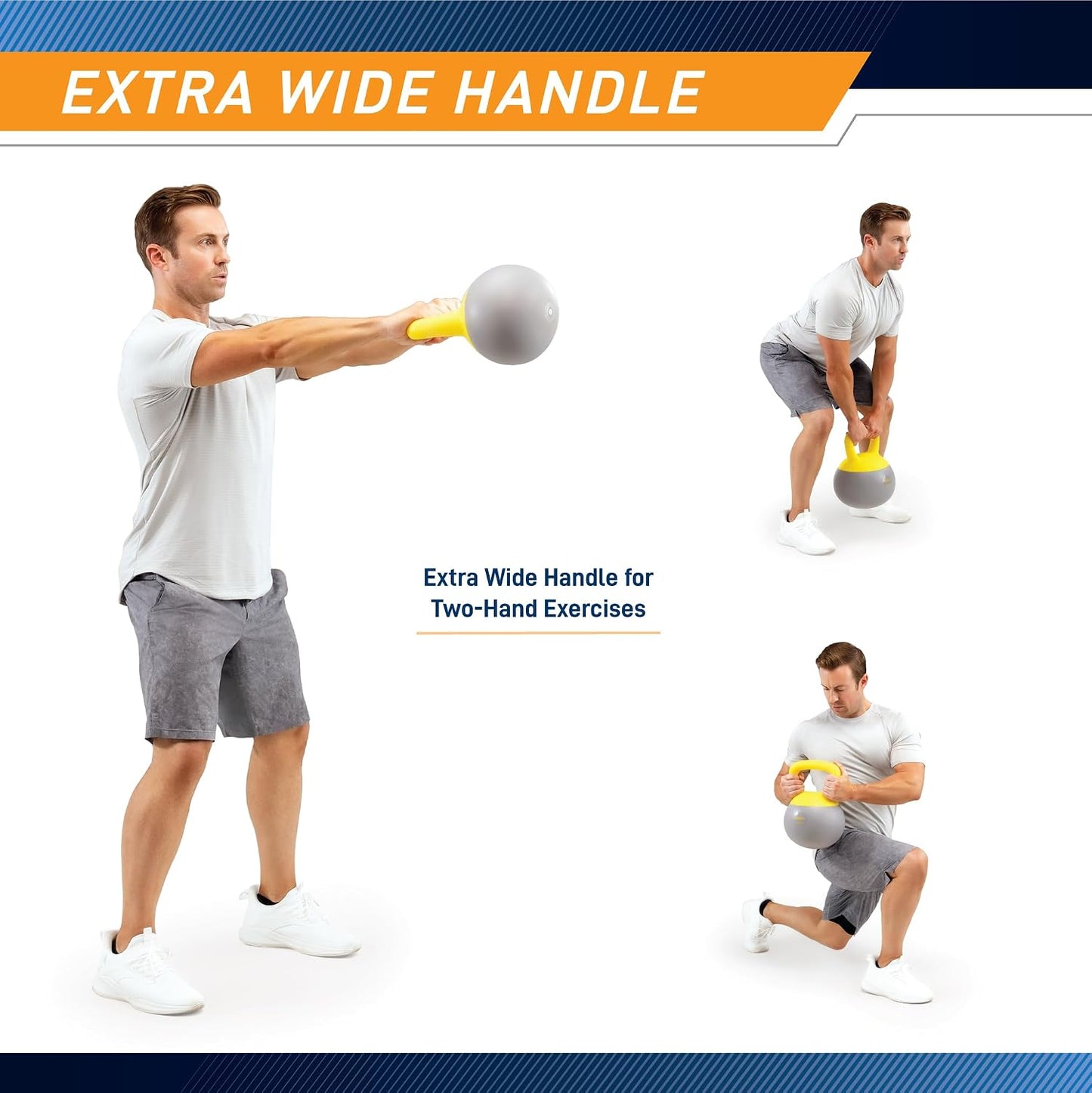 Soft Kettlebell 8Lb, 16Lb, 24Lb, 32Lb Kettlebells with Iron Sand, Non-Slip Handle, Kettle Weights for Fitness, Exercise, Workout, Home Gym, Strength Training, Bodybuilding Weightlifting