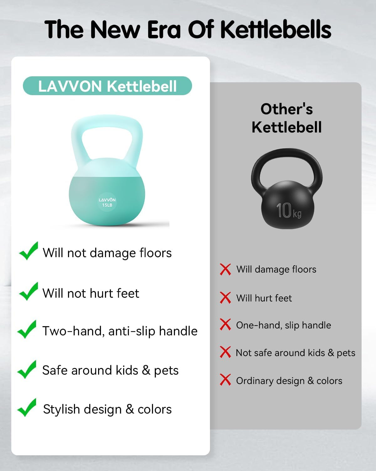 Soft Kettlebell - Cushioned Impact-Resistant Base and Anti-Slip, Kettle Bell Anti-Slip Grip Weight for Home Workouts, Safe Strength Training Kettlebells Sets for Women & Men, with Non-Slip Gloves