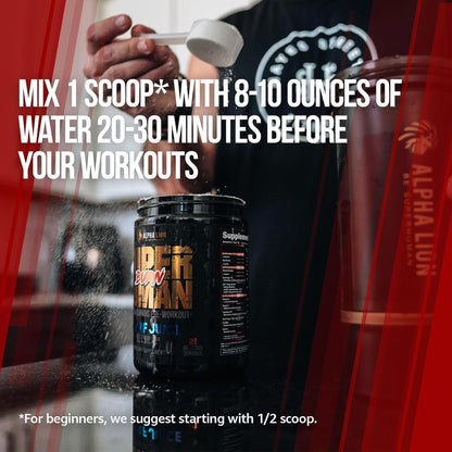 Superhuman Burn – 2 in 1 Metabolism Booster Pre Workout and Thermogenic Fat Burner for Men – Appetite Suppressant and Weight Loss Supplement (21 Servings, Sweet Black Cherry Flavor)