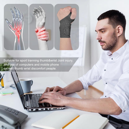 2 Pcs Ultra-Thin Wrist Brace Support for Carpal Tunnel, Pain Relief, Arthritis, Tendonitis, Elastic Wrist Wraps Right and Left Hands - Compression and Support for Fitness (Black)