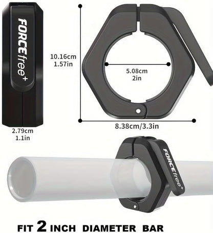 Barbell Clips (Pair), Barbell Clamps, Quick Release Olympic Barbell Clamps with anti Slip TPR Grip, Barbell Collars for Secure Weightlifting & Powerlifting