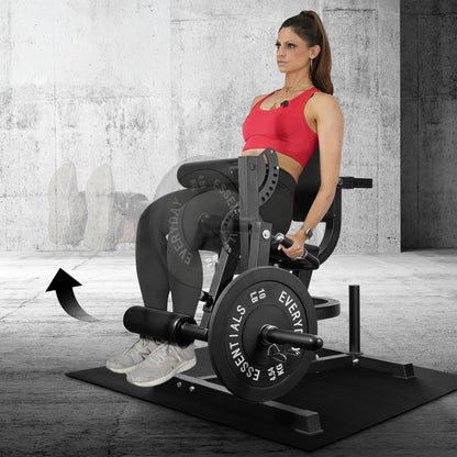 Fitness Leg Extension and Curl Machine, Adjustable Home Gym Equipment, Black