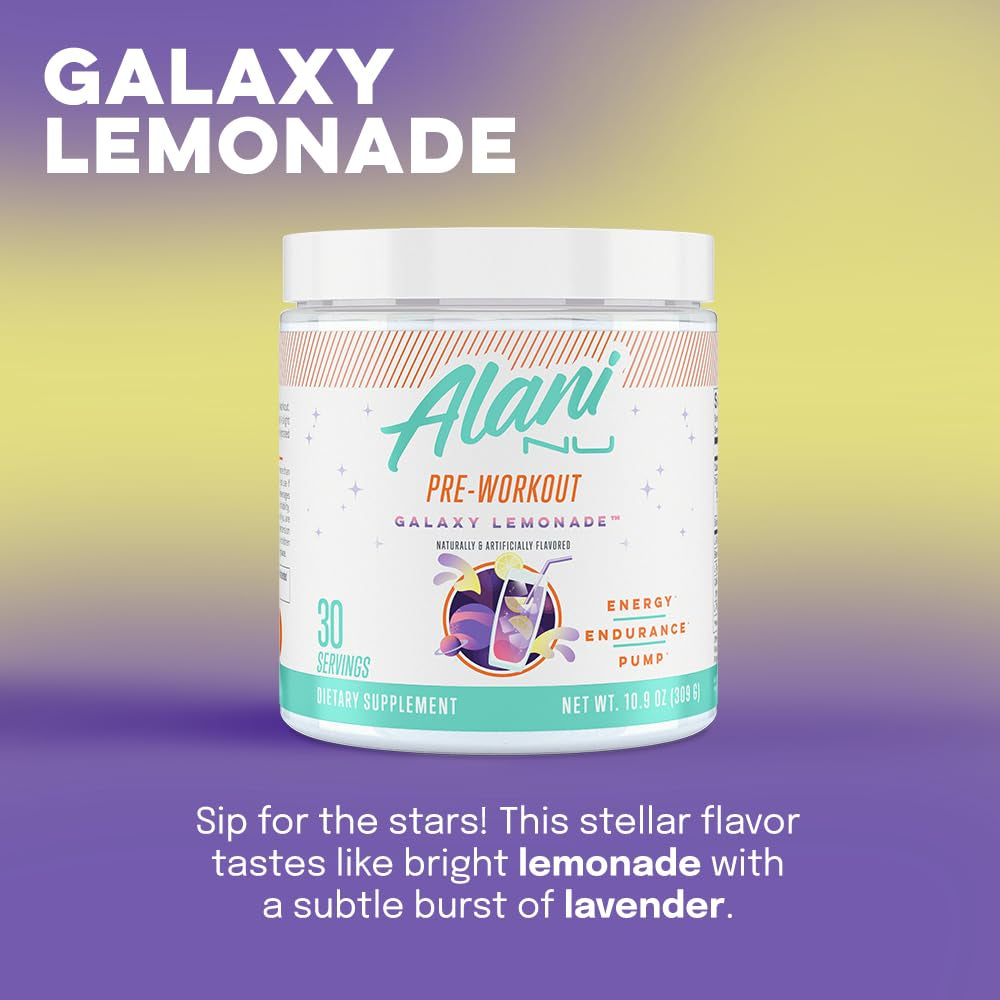 Pre Workout Powder GLAXAY Lemonade, Amino Energy Boost, Endurance Supplement, Sugar Free, 200Mg Caffeine, L-Theanine, Beta-Alanine, L-Citrulline, 30 Servings