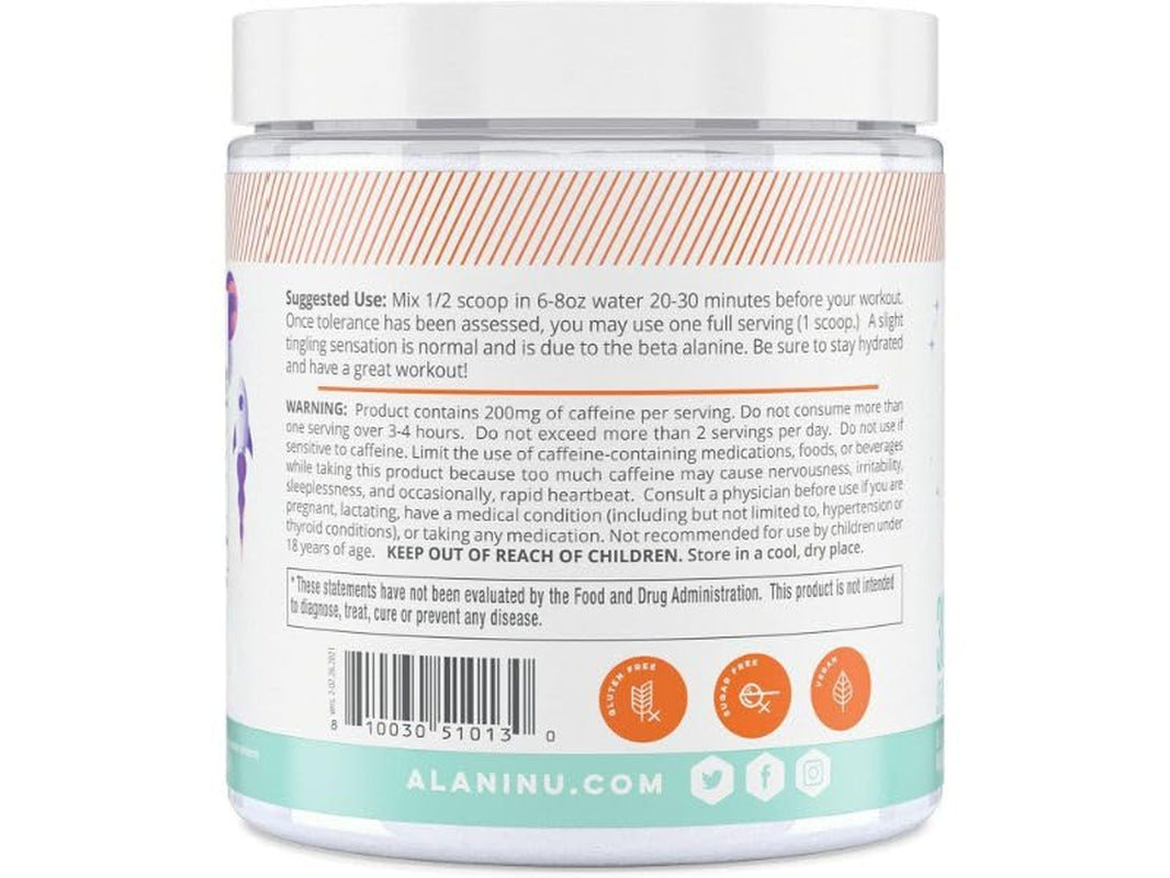 Pre Workout Powder GLAXAY Lemonade, Amino Energy Boost, Endurance Supplement, Sugar Free, 200Mg Caffeine, L-Theanine, Beta-Alanine, L-Citrulline, 30 Servings